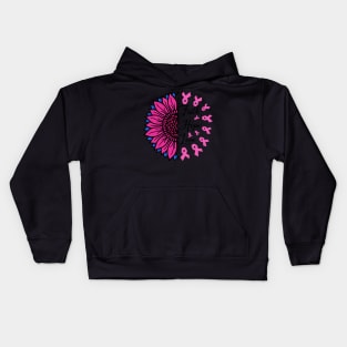 Breast Cancer Sunflower Kids Hoodie